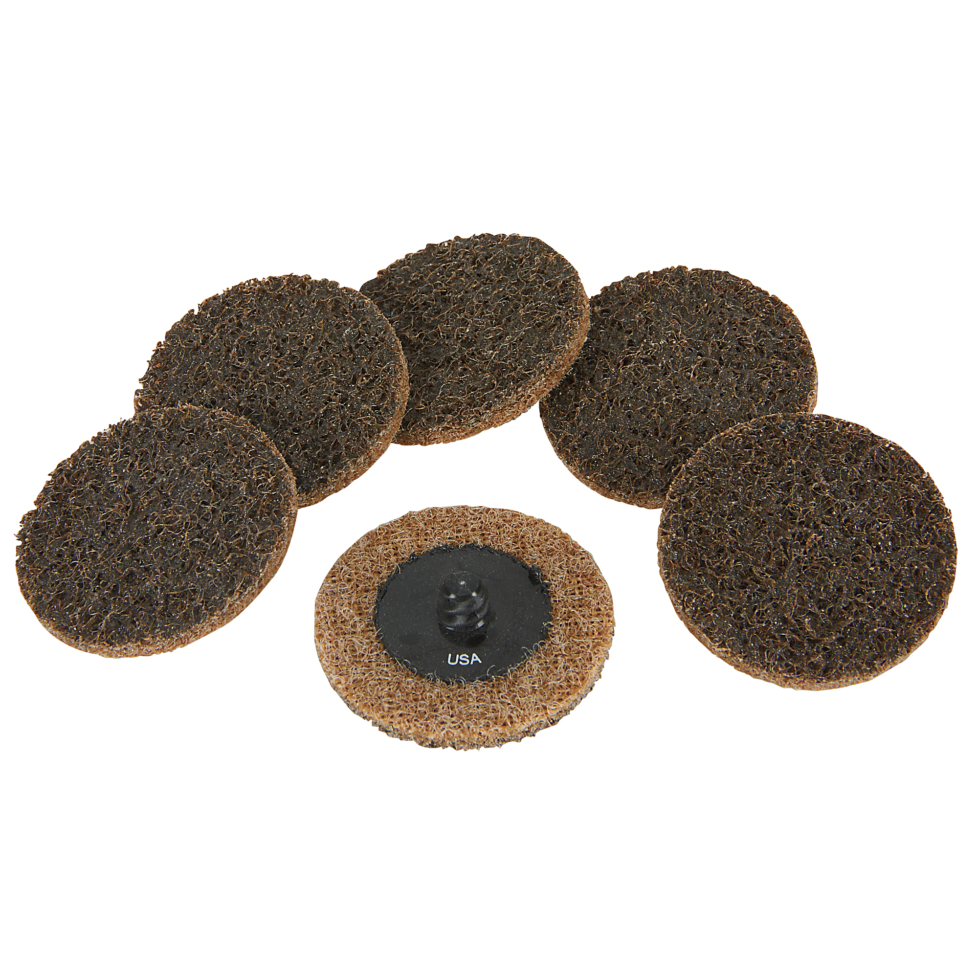 Klutch Industrial Surface Conditioning Discs, 6-Pk., 2in., Coarse Grit, Aluminum Oxide, Type R